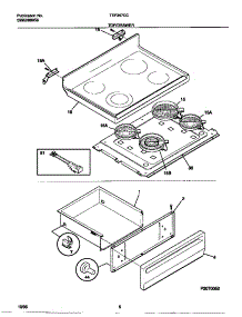 04 - Top / Drawer parts for Frigidaire Range TEF367CCTC from AppliancePartsPros.com