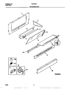02 - Splasher / Light parts for Frigidaire Range TEO353SCDA from AppliancePartsPros.com