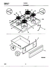 06 - Top / Drawer parts for Frigidaire Range TEO353SCDA from AppliancePartsPros.com