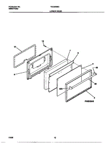 07 - Lower Door parts for Frigidaire Range TEO353SCDA from AppliancePartsPros.com