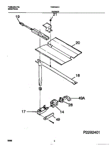 03 - Burner parts for Frigidaire Oven TGB504CCB1 from AppliancePartsPros.com