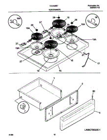 06 - Top / Drawer parts for Frigidaire Range TEO356BFD3 from AppliancePartsPros.com