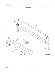 03 - Backguard parts for Tappan Range TGF303AWA from AppliancePartsPros.com