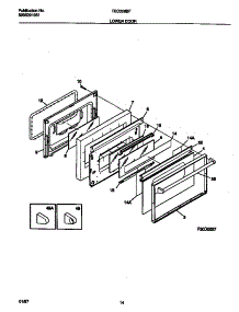 08 - Lower Door parts for Frigidaire Range TEO356BFWA from AppliancePartsPros.com