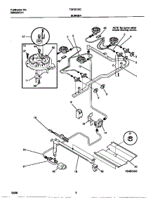 03 - Burner parts for Frigidaire Range TGF331SCDC from AppliancePartsPros.com