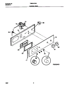02 - Control Panel parts for Frigidaire Oven TGB504CCB3 from AppliancePartsPros.com