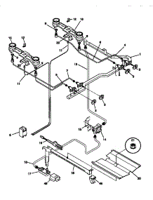 03 - Burner parts for Frigidaire Range TGF330WCDA from AppliancePartsPros.com