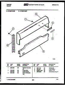 04 - Backguard parts for Frigidaire Range 37-0007-00-07 from AppliancePartsPros.com