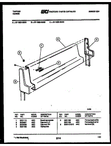 03 - Backguard parts for Frigidaire Range 37-1009-00-03 from AppliancePartsPros.com