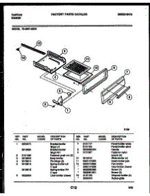 04 - Broiler Drawer Parts parts for Frigidaire Range 72-3651-00-01 from AppliancePartsPros.com
