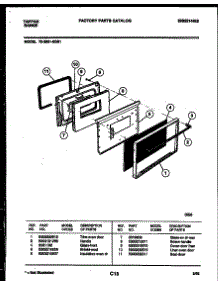 05 - Lower Oven Door Parts parts for Frigidaire Range 72-3651-00-01 from AppliancePartsPros.com