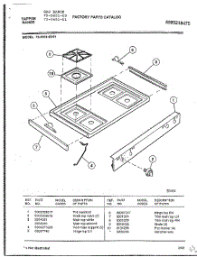 Gas Range Page 3 parts for Tappan Range 72-3651-00 from AppliancePartsPros.com
