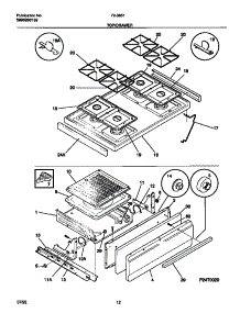 07 - Top / Drawer parts for Frigidaire Range 72-3651-00-07 from AppliancePartsPros.com