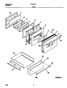 05 - Door parts for Frigidaire Oven TGB557CEB1 from AppliancePartsPros.com