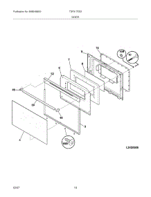 11 - Door parts for Tappan Range TGF317ESD from AppliancePartsPros.com