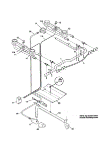 Burner parts for Tappan Range TGF324WHSB from AppliancePartsPros.com