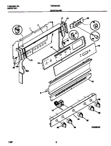 02 - Backguard parts for Frigidaire Range TGF330WCDE from AppliancePartsPros.com