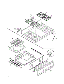 Top / Drawer parts for Tappan Range TGF324WHSB from AppliancePartsPros.com