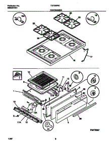 05 - Top / Drawer parts for Frigidaire Range TGF330WCDE from AppliancePartsPros.com