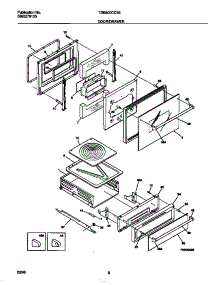 05 - Door / Drawer parts for Frigidaire Oven TGB500CCB2 from AppliancePartsPros.com
