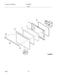 11 - Door parts for Tappan Range TGF303BWG from AppliancePartsPros.com