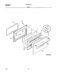 05 - Door parts for Tappan Range TGF324WHSD from AppliancePartsPros.com