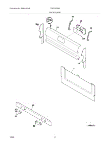03 - Backguard parts for Tappan Range TGF320DWB from AppliancePartsPros.com