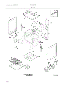 07 - Body parts for Tappan Range TGF320DWB from AppliancePartsPros.com