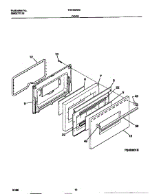 06 - Door parts for Frigidaire Range TGF330WCWB from AppliancePartsPros.com