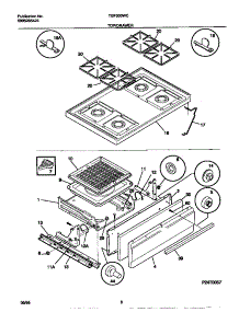 05 - Top / Drawer parts for Frigidaire Range TGF330WCWC from AppliancePartsPros.com