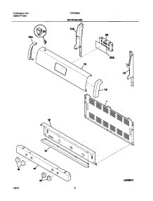 03 - Backguard parts for Tappan Range TGF336AUC from AppliancePartsPros.com