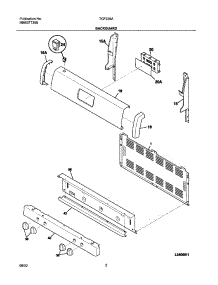 03 - Backguard parts for Tappan Range TGF336AUD from AppliancePartsPros.com