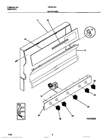 02 - Backguard parts for Frigidaire Range TGF331SCWB from AppliancePartsPros.com