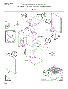 07 - Body parts for Frigidaire Range TGF336BHWD from AppliancePartsPros.com