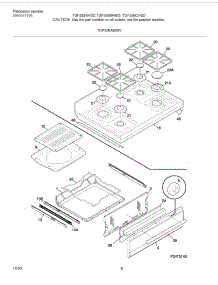 09 - Top / Drawer parts for Frigidaire Range TGF336BHWD from AppliancePartsPros.com