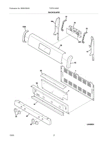 03 - Backguard parts for Tappan Range TGF351AWE from AppliancePartsPros.com