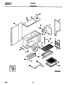 06 - Upper Body parts for Frigidaire Range TEO356BFDA from AppliancePartsPros.com
