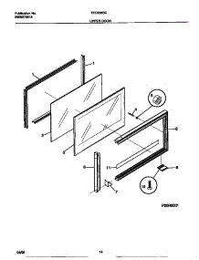 08 - Upper Door parts for Frigidaire Range TEO356BCDC from AppliancePartsPros.com