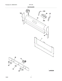 03 - Backguard parts for Tappan Range TGF317BWB from AppliancePartsPros.com