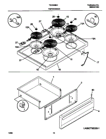 06 - Top / Drawer parts for Frigidaire Range TEO356BHW1 from AppliancePartsPros.com