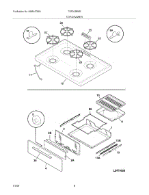 09 - Top / Drawer parts for Tappan Range TGF303BWE from AppliancePartsPros.com