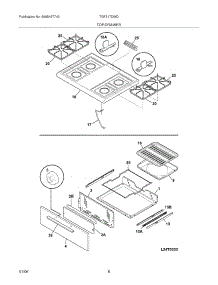 09 - Top / Drawer parts for Tappan Range TGF317DWD from AppliancePartsPros.com