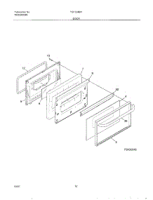 11 - Door parts for Tappan Range TGF324BHDD from AppliancePartsPros.com