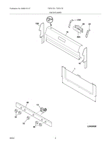 03 - Backguard parts for Tappan Range TGF317DUB from AppliancePartsPros.com