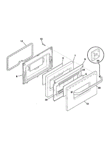 Door parts for Tappan Range TGF324WHSC from AppliancePartsPros.com