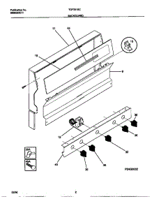 02 - Backguard parts for Frigidaire Range TGF331SCWC from AppliancePartsPros.com