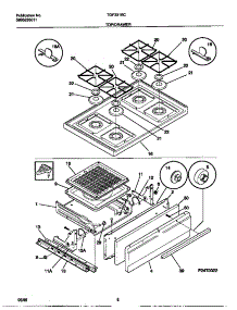 05 - Top / Drawer parts for Frigidaire Range TGF331SCWC from AppliancePartsPros.com