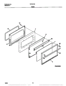 06 - Door parts for Frigidaire Range TGF331SCWC from AppliancePartsPros.com
