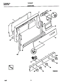02 - Backguard parts for Frigidaire Range TGF334WFSC from AppliancePartsPros.com
