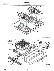 05 - Top / Drawer parts for Frigidaire Range TGF334WFSC from AppliancePartsPros.com